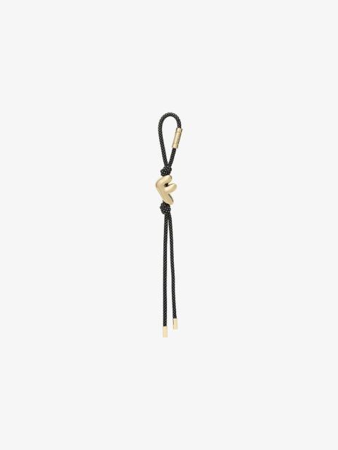 MICHAEL KORS Initial Gold-Tone and Speckled Cord Bag Charm