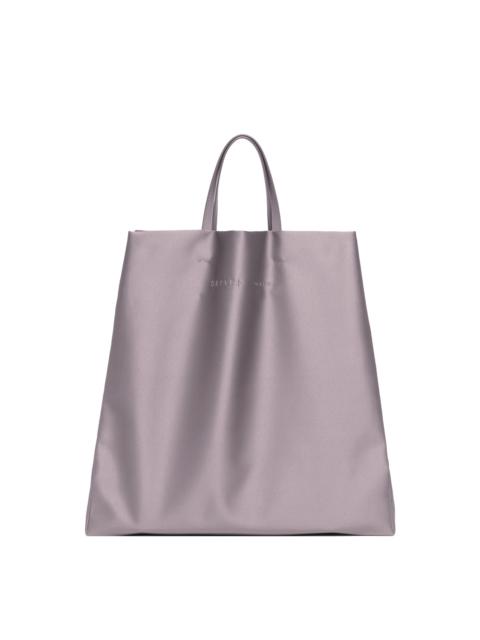 Carven Silver Satin Jeanne Tote Bag