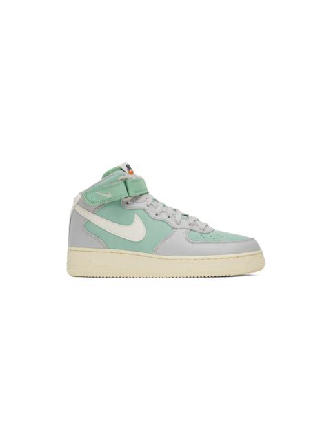 Nike Green & Gray Air Force 1 Mid '07 Sneakers
