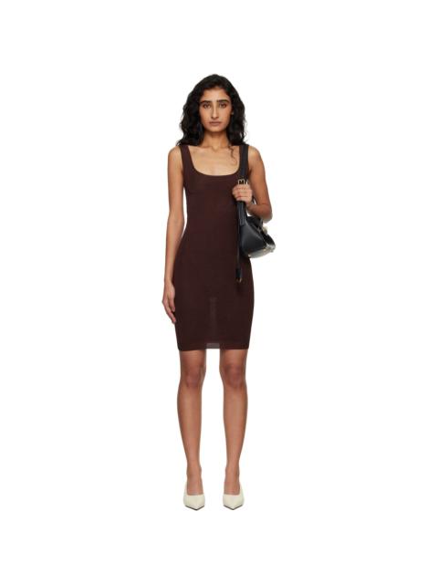 entire studios Brown Square Neck Minidress