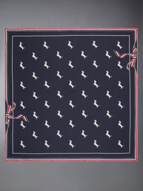 Hector-motif silk scarf