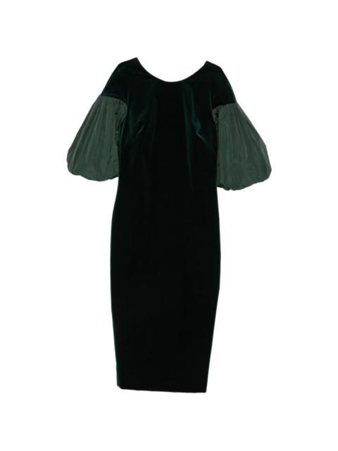 Max Mara Etropico velvet puff-sleeve dress