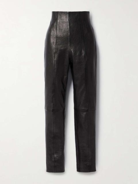 Lenn high-rise leather pants