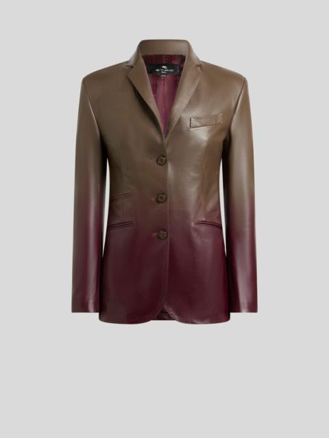 Etro SINGLE-BREASTED DEGRADÉ LEATHER JACKET
