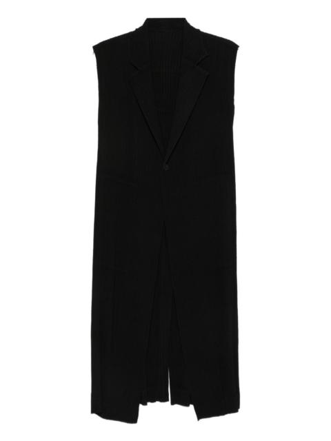 ISSEY MIYAKE Hatching sleeveless coat