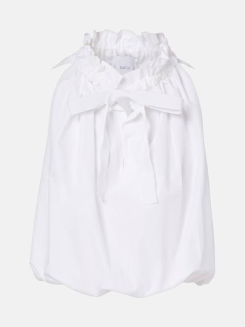 PATOU Gathered cotton top