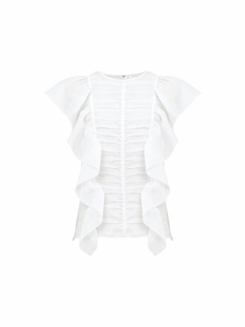 Chloé SLEEVELESS RUFFLE TOP