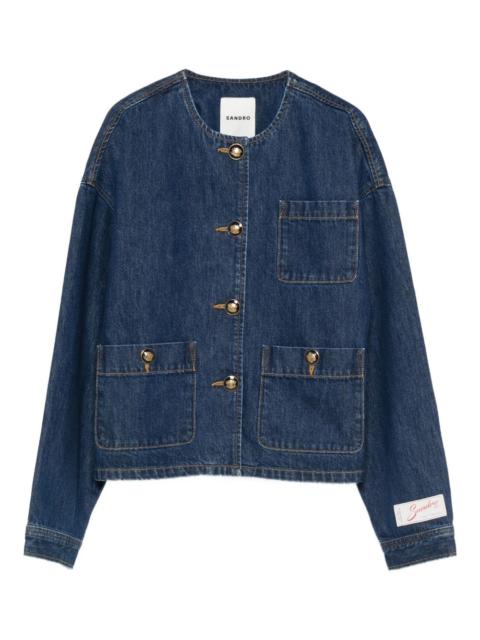 Sandro button-up pocket denim jacket