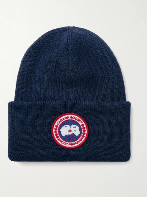 Canada Goose Logo-Appliquéd Merino Wool Beanie