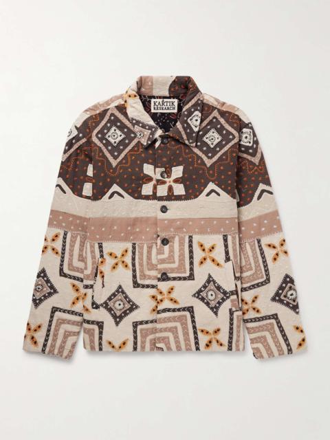Embroidered Quilted Patchwork Cotton Jacket