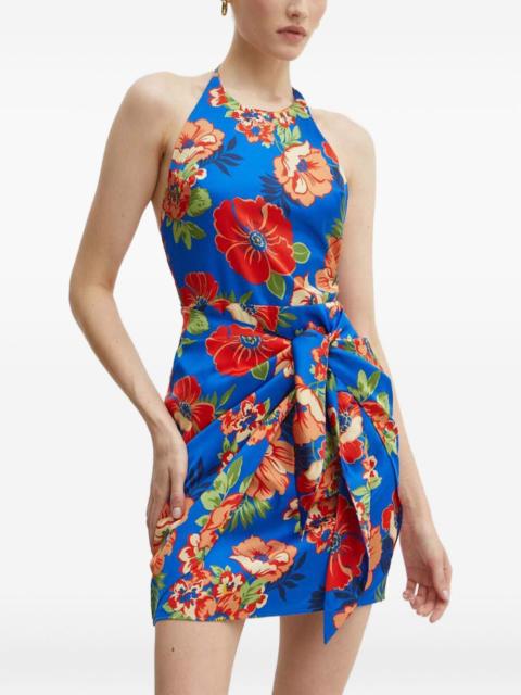 GUESS USA halter-neck floral-print midi dress