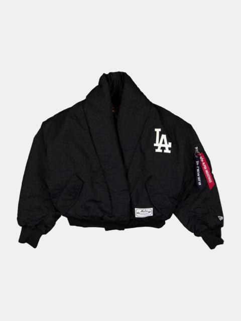 Nike LOS ANGELES DODGERS X ALPHA X NEW ERA SHAWL COLLAR BOMBER JACKET WOMENS