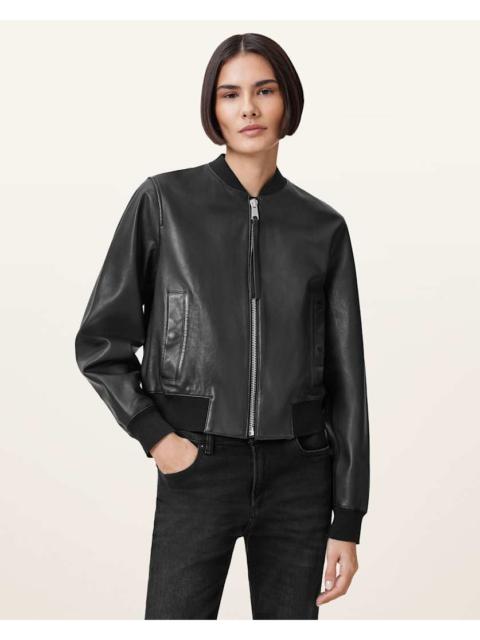 ALLSAINTS ORTEN LEATHER BOMBER JACKET