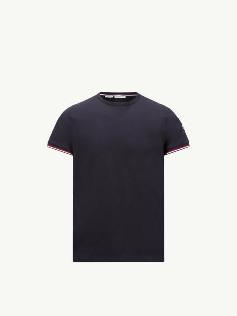 Tricolor-Trimmed Cotton T-Shirt