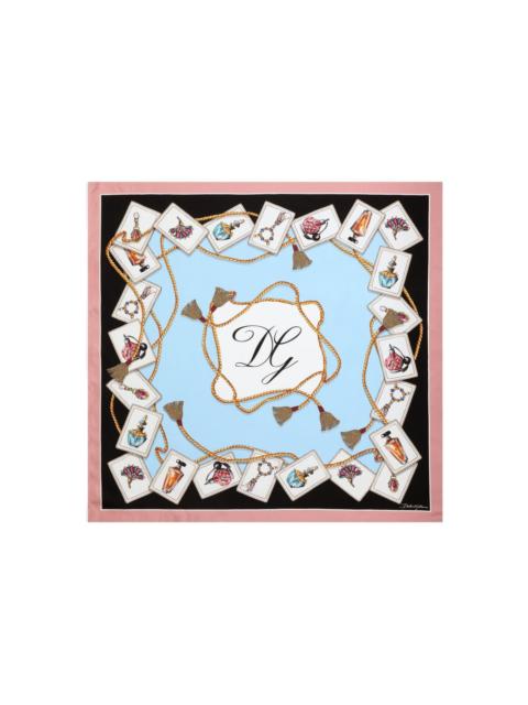 Dolce & Gabbana perfume-print scarf