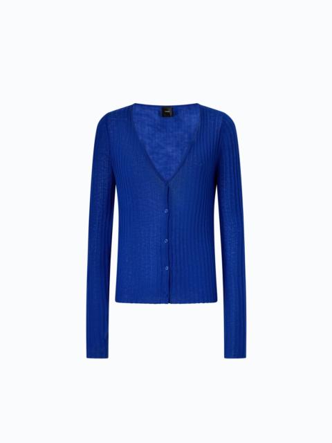 PINKO RIBBED CARDIGAN WITH BUTTONS