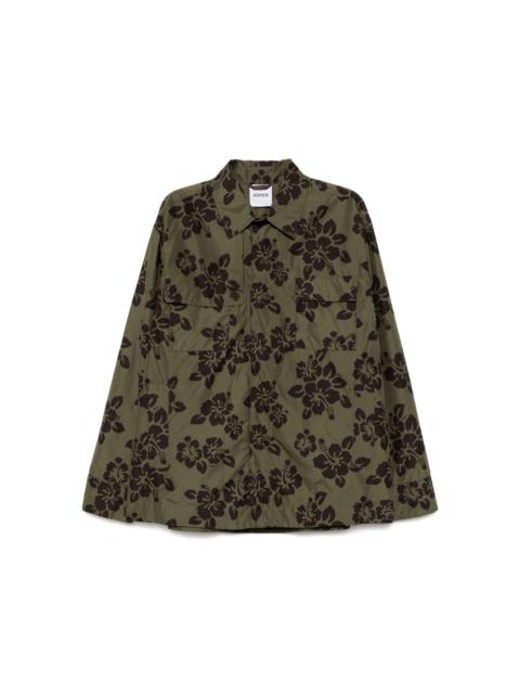 Aspesi hibiscus-print lightweight jacket
