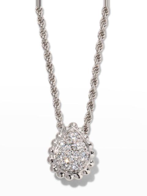 Serpent Boheme Extra Small Diamond Pendant Necklace in White Gold