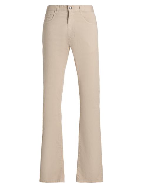Canali Men's Stretch-Cotton 5-Pocket Pants - Tan