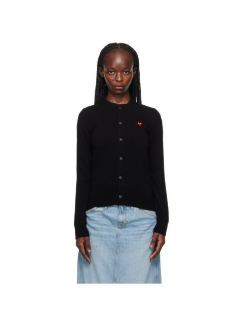 Comme des Garçons PLAY Black Small Heart Cardigan