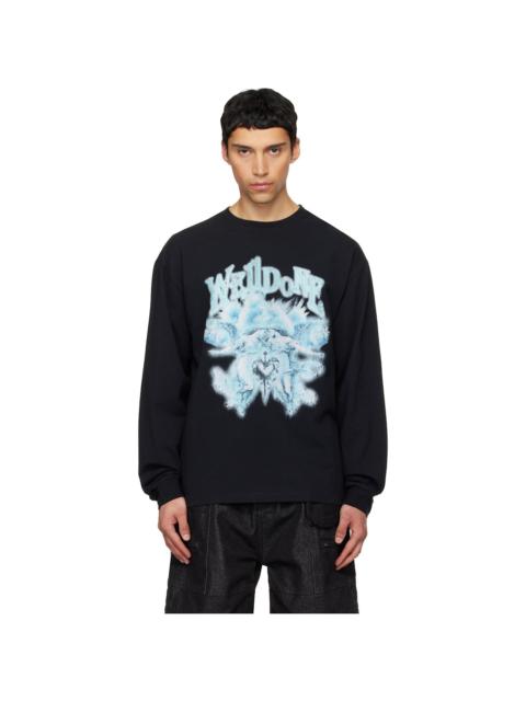 We11done Black Angel Rock Long-Sleeved T-shirt