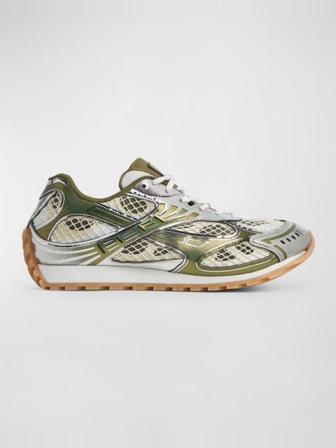 Bottega Veneta Orbit Metallic Net Runner Sneakers