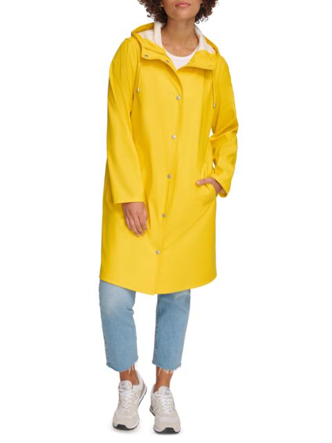 Water Resistant Hooded Long Rain Jacket