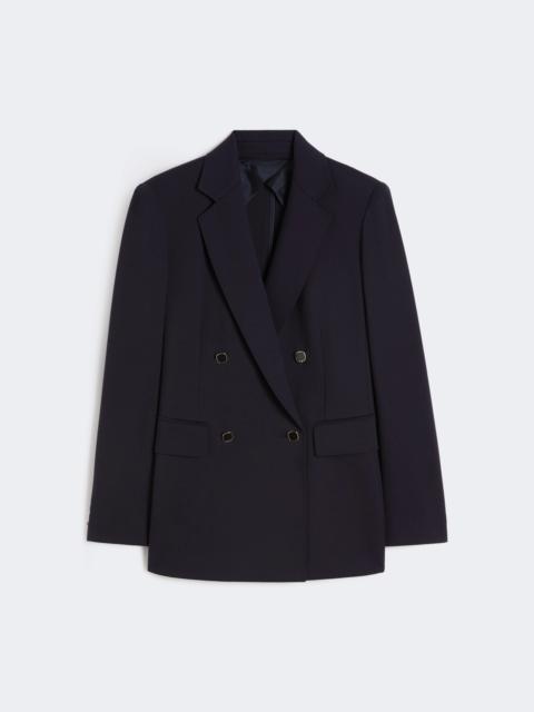 Max Mara RIVIERA Milano-knit double-breasted jersey blazer - NAVY