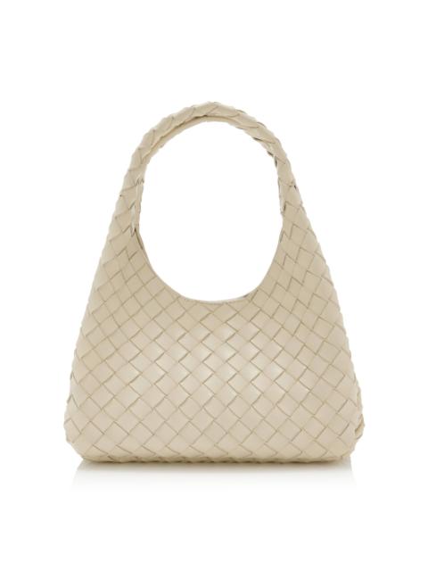 Bottega Veneta Small Campana Intrecciato Leather Bag white