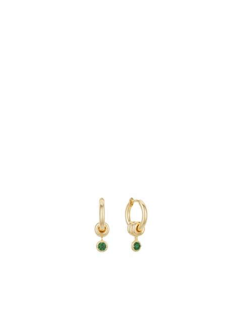 Spinelli Kilcollin ZAHRA MICRO HOOP EARRINGS - EMERALD