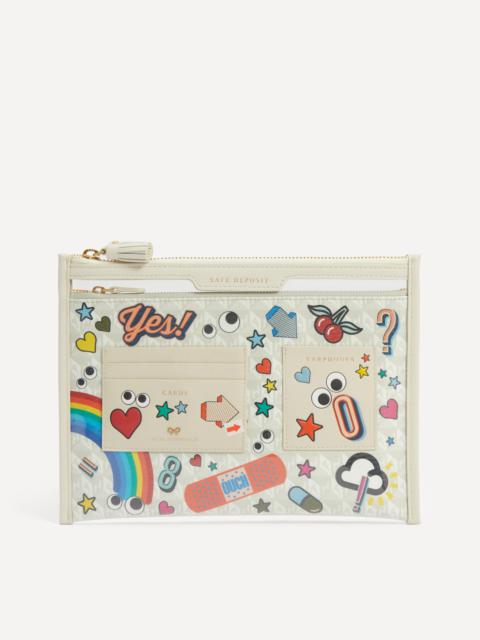 Anya Hindmarch All Over Stickers Safe Deposit Case