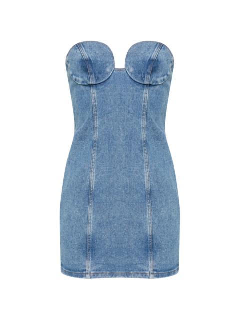 MAGDA BUTRYM strapless denim mini dress
