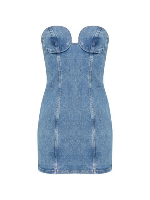 MAGDA BUTRYM strapless denim mini dress