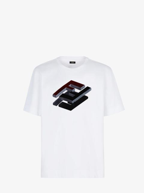 FENDI White jersey T-shirt