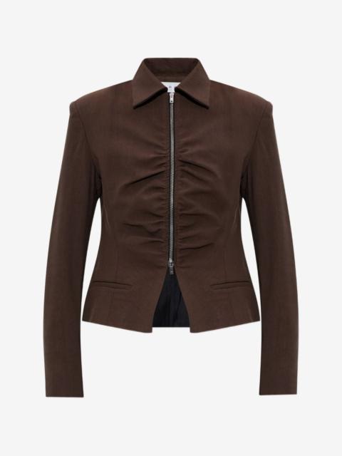 IRO ruched zip-up jacket