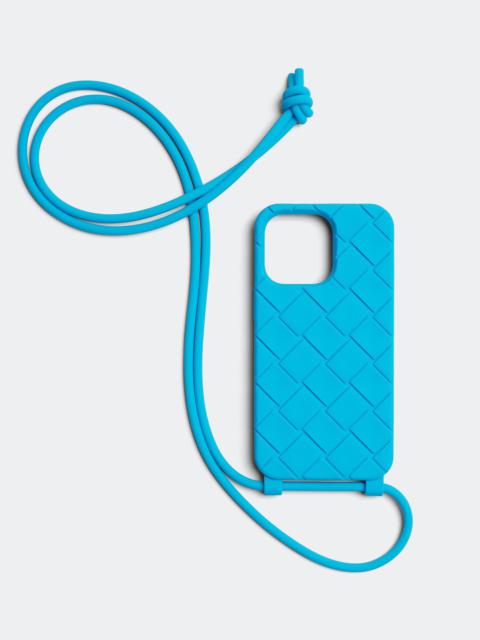 Bottega Veneta tech rubber iphone 13 pro case on strap