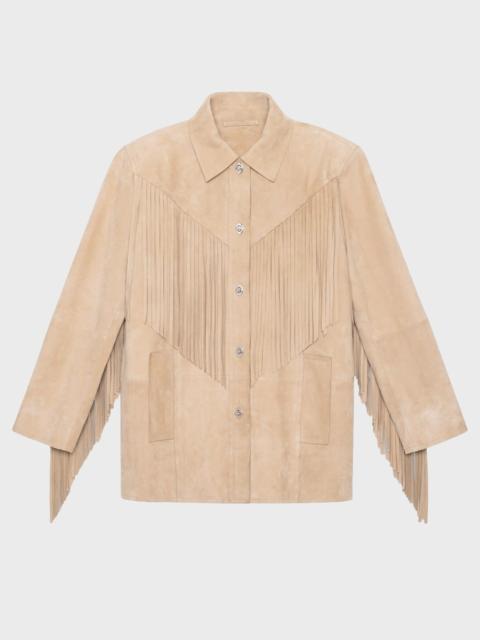 STAND STUDIO Jacket Estee Fringe  Sand