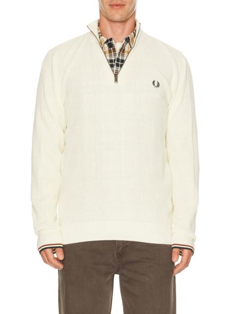 Fred Perry Waffle Stitch Half Zip Jumper