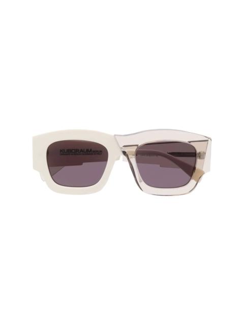 C8 two-tone square-frame sunglasses