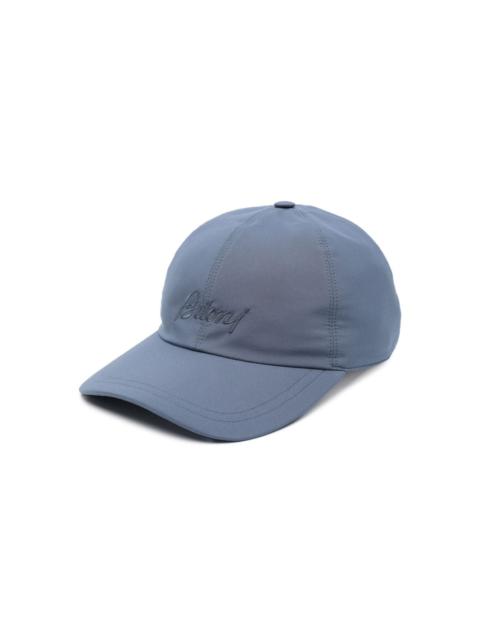 Brioni logo-embroidery crepe hat
