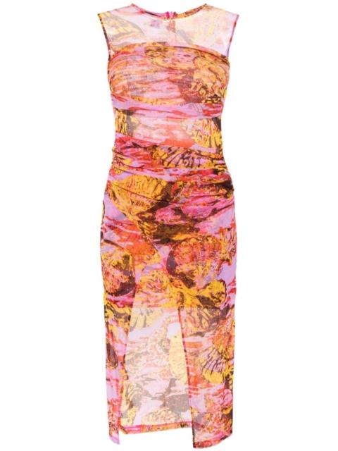 PINKO sea-print midi dress