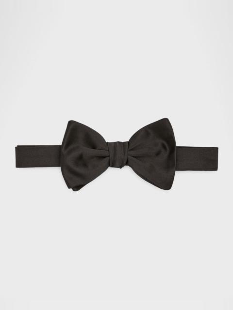 EMPORIO ARMANI Men's Solid Silk Pre-Tied Bow Tie