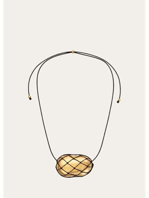 HEAVEN MAYHEM Julia Net Necklace, Gold