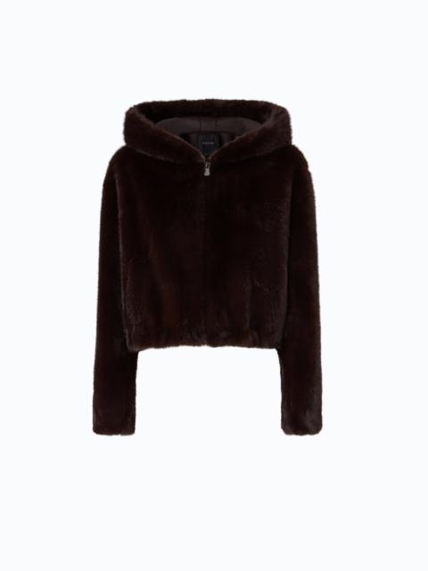 PINKO FAUX FUR CROPPED JACKET