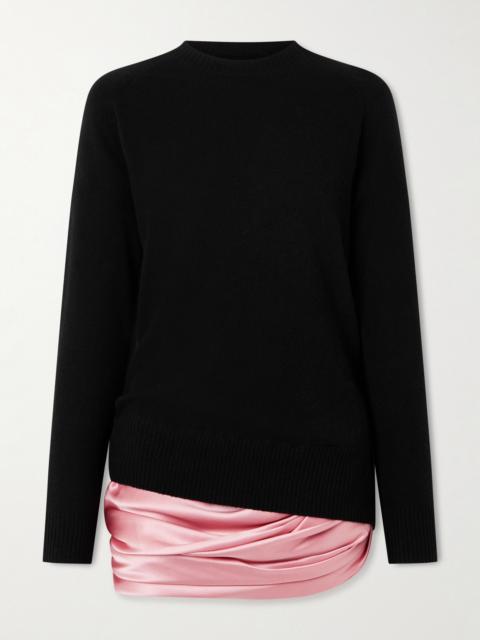 CHRISTOPHER ESBER Monument Silk-trimmed Cashmere Mini Dress