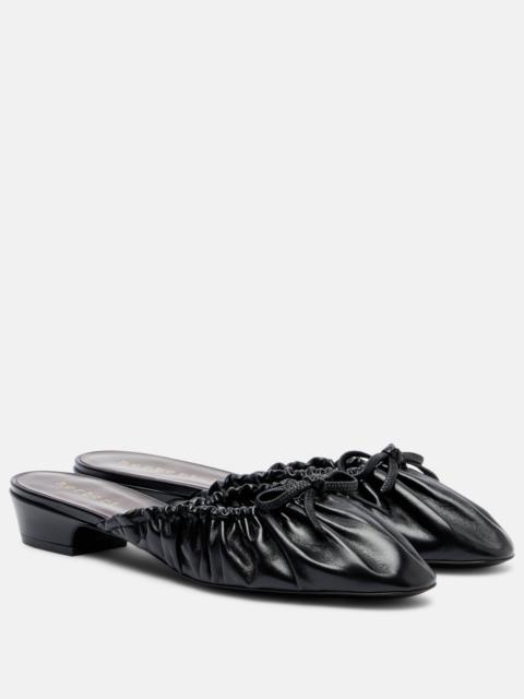 herbert levine Gather Around ruched leather mules