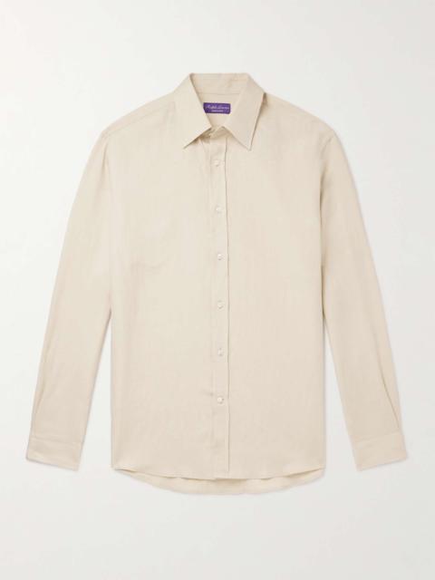 Silk and Linen-Blend Shantung Shirt