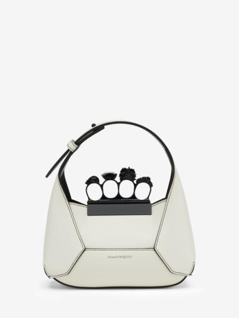 Alexander McQueen Women's The Jewelled Hobo Mini Bag in Soft Ivory