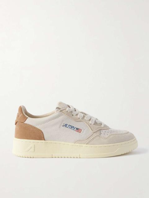 Medalist Low color-block suede sneakers Beige