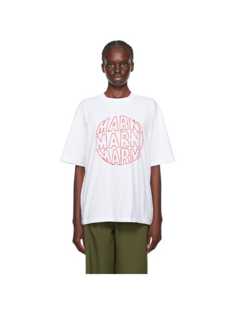 Marni White Printed T-Shirt